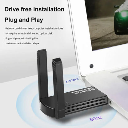 HomeNet Boost™ – AC1200 Dual-Band High-Speed USB 3.0 WiFi Adapter with Long-Range Antennas