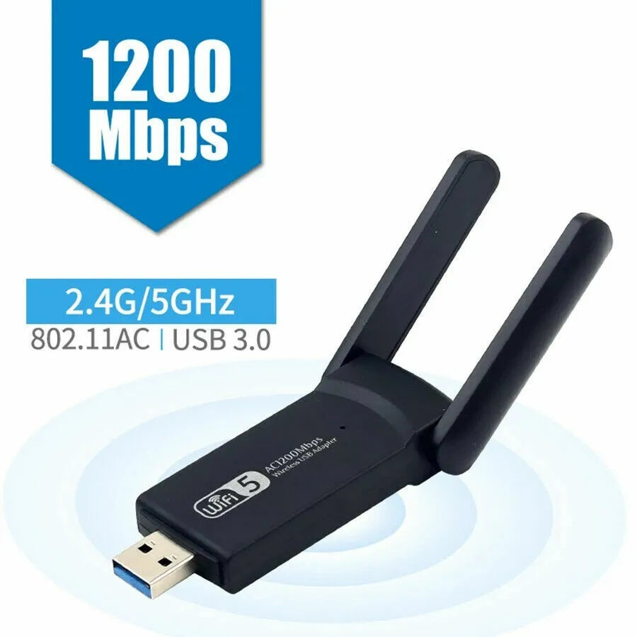 HomeNet Boost™ – AC1200 Dual-Band High-Speed USB 3.0 WiFi Adapter with Long-Range Antennas