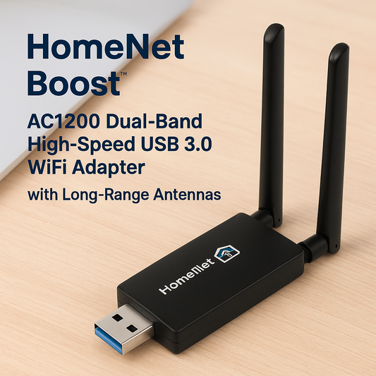 HomeNet Boost™ – AC1200 Dual-Band High-Speed USB 3.0 WiFi Adapter with Long-Range Antennas