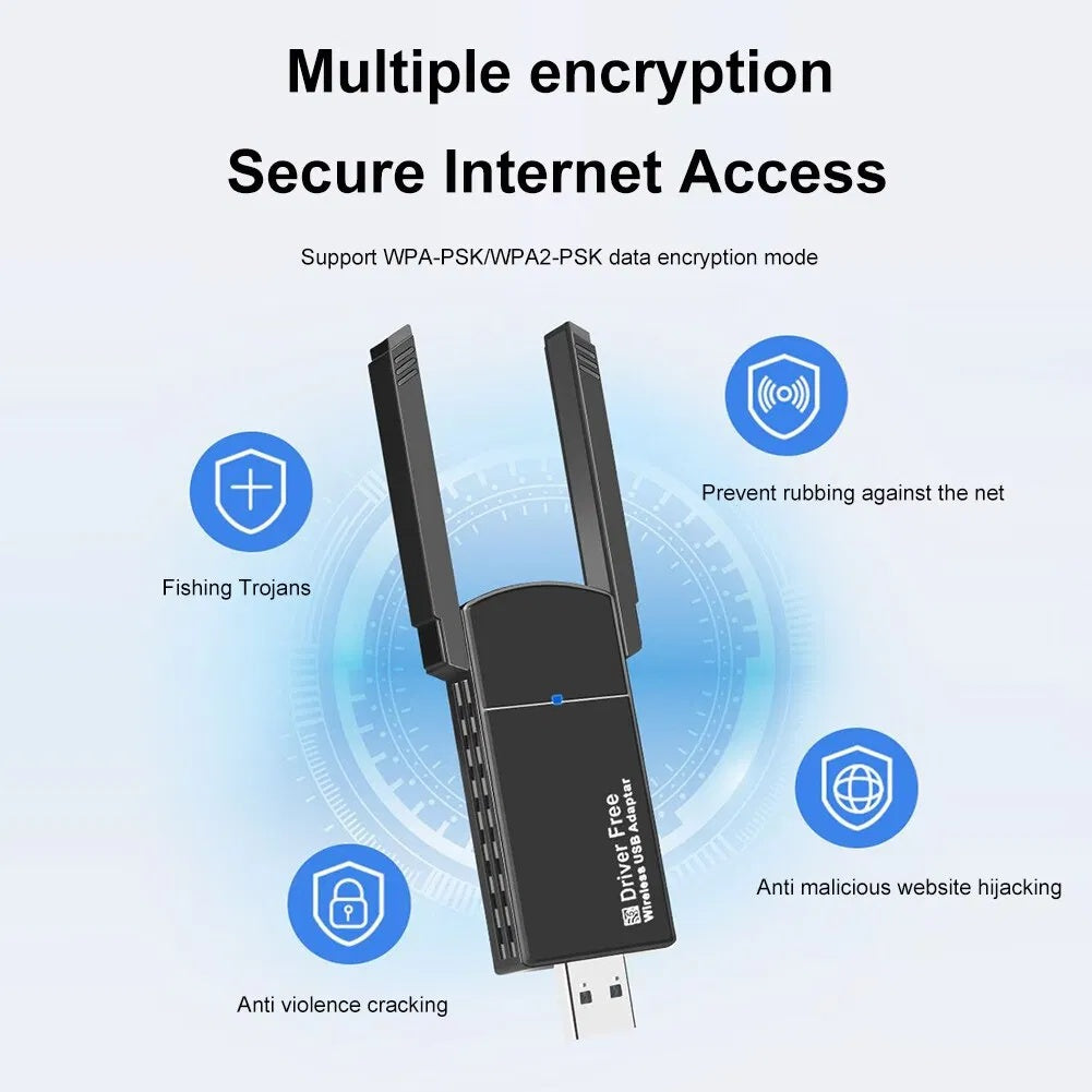 HomeNet Boost™ – AC1200 Dual-Band High-Speed USB 3.0 WiFi Adapter with Long-Range Antennas