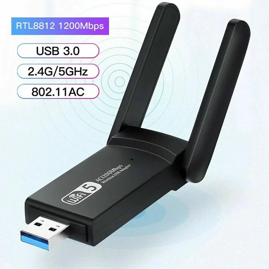 HomeNet Boost™ – AC1200 Dual-Band High-Speed USB 3.0 WiFi Adapter with Long-Range Antennas