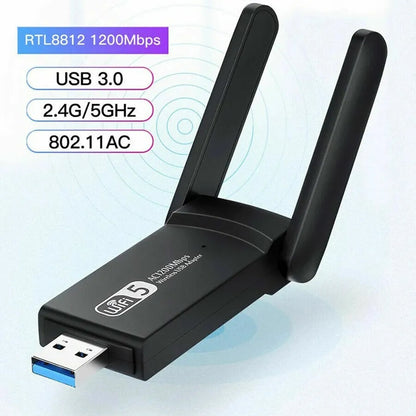 HomeNet Boost™ – AC1200 Dual-Band High-Speed USB 3.0 WiFi Adapter with Long-Range Antennas